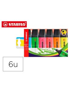 Rotulador Stabilo Boss Fluorescente 70 Estuche De 6 Unidades Colores Surtidos