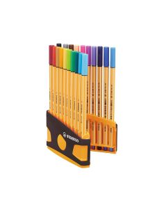 Rotulador Stabilo Punta De Fibra Point 88 Color Parade Antracita/Naranja Estuche De 20 Unidades Colores Surtidos 2