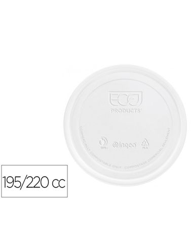 Tapa De Plastico Biodegradable Para Vaso De 195/220 Cc Paquete De 100 Unidades