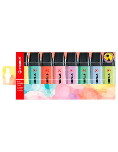 Rotulador Stabilo Boss Fluorescente 70 Pastel Estuche De 8 Unidades Colores Surtidos