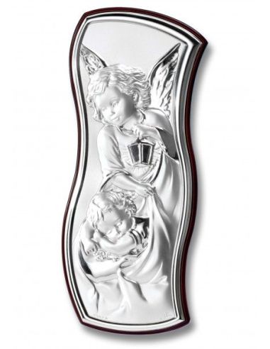 Cuadro Pergamino Angel Farol Plata 5,5X13