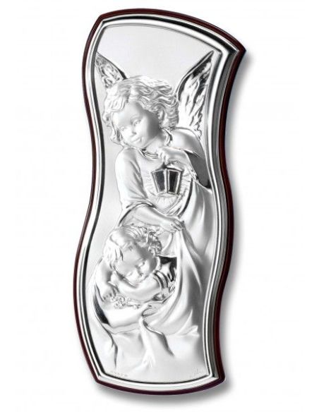 Cuadro Pergamino Angel Farol Plata 5,5X13