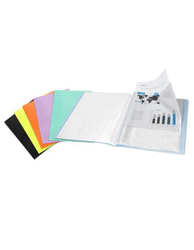 Carpeta Liderpapel Escaparate 60 Fundas Polipropileno Din A4 Verde Manzana Opaco