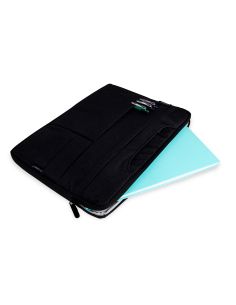 Funda Para Portatil Q-Connect 15,6" Con Asas Retractiles Cremallera 3 Bolsillos Exteriores Negro 2
