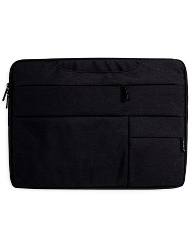Funda Para Portatil Q-Connect 15,6" Con Asas Retractiles Cremallera 3 Bolsillos Exteriores Negro