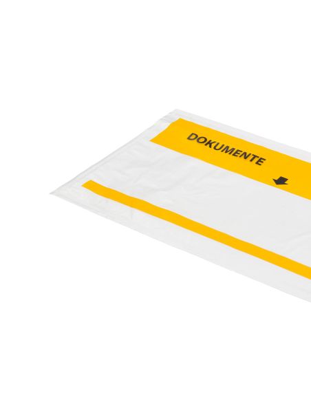 Sobre Autoadhesivo Q-Connect Portadocumentos Multilingue 225X122 Mm Ventana Totalmente Transparente Paquete De 1000