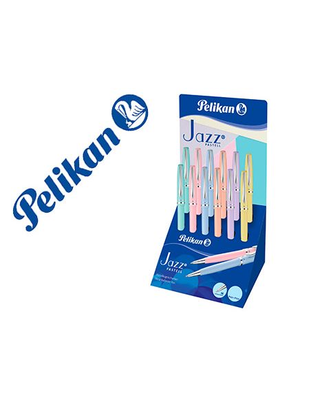 Boligrafo Pelikan Jazz Pastel Expositor De 12 Unidades Colores Surtidos