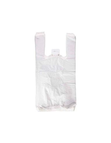 Bolsa Camiseta Reciclada 70% Blanca 50 Mc 48X60 Cm Apta Legislacion De Bolsas 2021