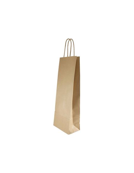 Bolsa Kraft Basika Natural Reciclado 90 Gr Asa Retorcida Tamaño "L" 320X140X400 Mm