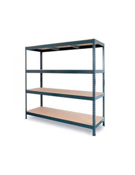 Estanteria Metalica Ar Stocker 200X200X70 Cm 4 Estantes 450 Kg Por Estante Bandeja De Madera Sin Tornillos