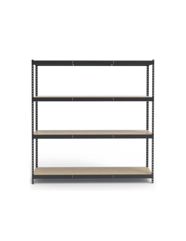 Estanteria Metalica Ar Stocker 200X200X70 Cm 4 Estantes 450 Kg Por Estante Bandeja De Madera Sin Tornillos