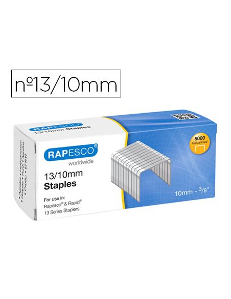 Grapas Rapesco Galvanizada 13/10 Caja De 5000 Unidades