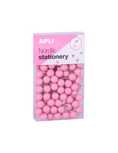 Aguja Señalizadora Apli Redonda Nordik 9 X 20 Mm Color Pastel Surtidos Caja De 100 Unidades