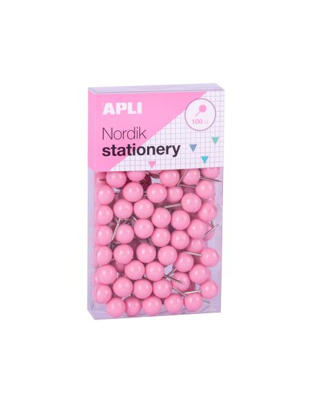 Aguja Señalizadora Apli Redonda Nordik 9 X 20 Mm Color Pastel Surtidos Caja De 100 Unidades