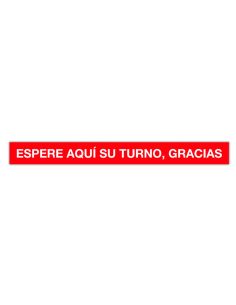 Cinta De Señalizacion Adhesiva Apli Espere Su Turno 100 X 10 Cm 2