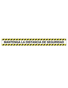 Cinta De Señalizacion Adhesiva Apli Mantenga La Distancia 100 X 10 Cm 2