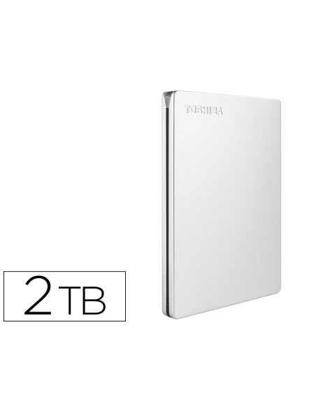 Disco Duro Externo Toshiba Canvio Slim Hdd 2,50" 5.000 Mbit/S Usb 3.0 2 Tb Color Blanco