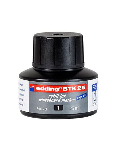 Tinta Rotulador Edding Pizarra Blanca Btk-25 Color Negro Bote 25 Ml
