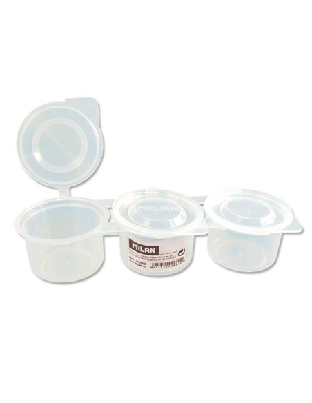 Vaso Para Mezcla Pinturas Milan Triple Con Tapa 70 Ml