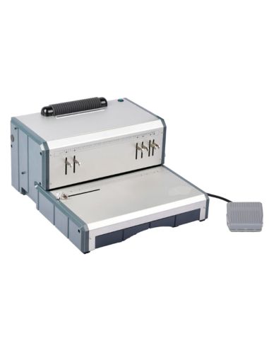 Encuadernadora Electrica P164 Yosan 5:1 Paso 64 Perfora 25 Hojas Tamaño A4 Encuaderna Hasta 50 Mm. Con Insertador