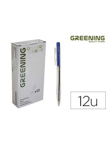 Boligrafo Greening Azul Retractil