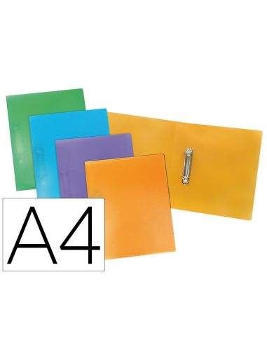 Carpeta Liderpapel 2 Anillas 25Mm Mixtas Polipropileno Din A4 Colores Surtidos