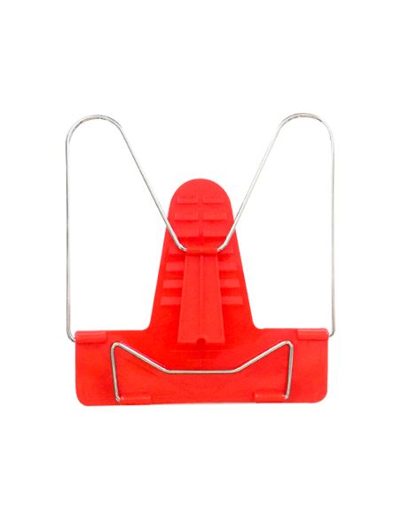 Atril Liderpapel Base Plastico Angulo Ajustable Soporte Parte Posterior 190X215 Mm Color Rojo