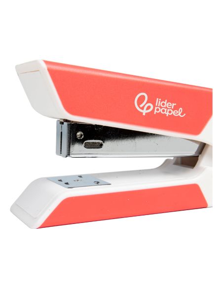 Grapadora Liderpapel Con Regalo De Extraegrapas Y Caja De 1000 Grapas 26/6 Capacidad 20H Color Coral