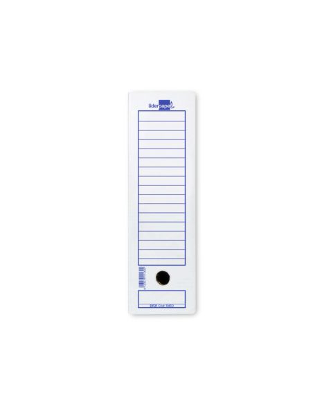 Caja Archivo Definitivo Liderpapel Folio Prolongado Carton Reciclado 400G/M2 Lomo 116 Mm Blanco 388X116X275 Mm