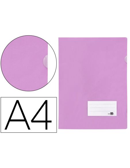 Carpeta Liderpapel Dossier A4 Uñero Lavanda Opaco