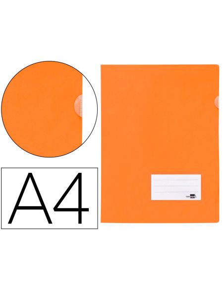 Carpeta Liderpapel Dossier A4 Uñero Naranja Fluor Opaco