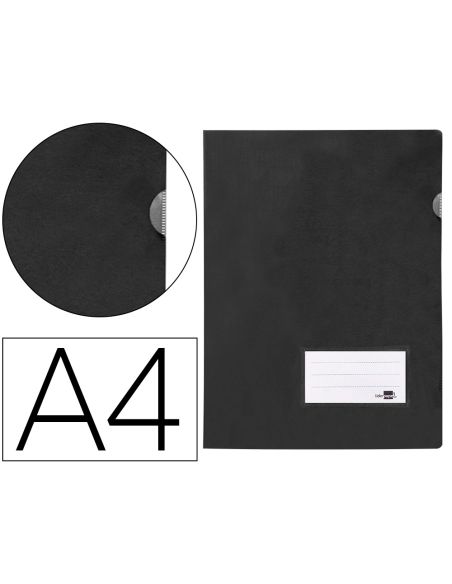 Carpeta Liderpapel Dossier A4 Uñero Negro Opaco