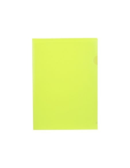 Carpeta Liderpapel Dossier Uñero Polipropileno Din A4 Amarillo Fluor Opaco 20 Hojas