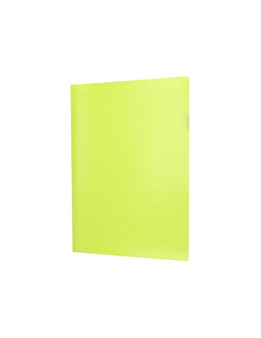 Carpeta Liderpapel Dossier Uñero Polipropileno Din A4 Amarillo Fluor Opaco 20 Hojas