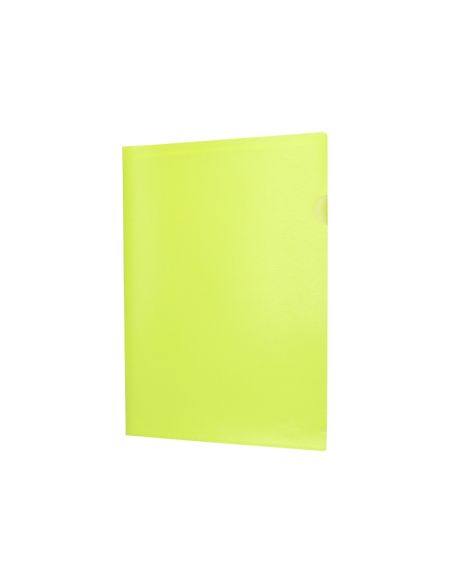 Carpeta Liderpapel Dossier Uñero Polipropileno Din A4 Amarillo Fluor Opaco 20 Hojas