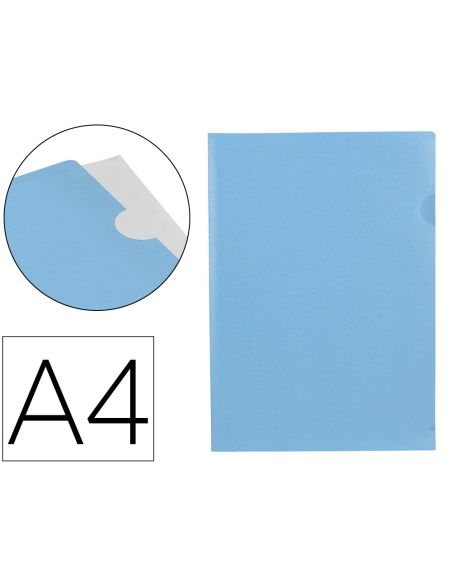 Carpeta Liderpapel Dossier Uñero Polipropileno Din A4 Celeste Opaco 20 Hojas