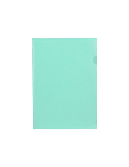 Carpeta Liderpapel Dossier Uñero Polipropileno Din A4 Verde Manzana Opaco 20 Hojas