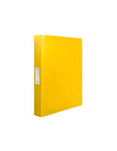 Carpeta Liderpapel 4 Anillas 25 Mm Mixtas Polipropileno Din A4 Amarillo Fluor Opaco