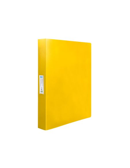Carpeta Liderpapel 4 Anillas 25 Mm Mixtas Polipropileno Din A4 Amarillo Fluor Opaco