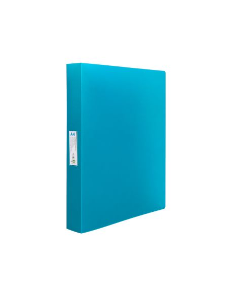 Carpeta Liderpapel 4 Anillas 25 Mm Mixtas Polipropileno Din A4 Celeste Opaco