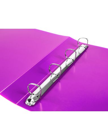 Carpeta Liderpapel 4 Anillas 25 Mm Mixtas Polipropileno Din A4 Lavanda Opaco