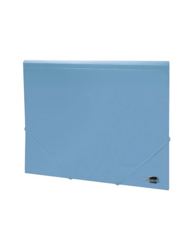 Carpeta Liderpapel Gomas Tres Solapas Polipropileno Din A4 Color Celeste Opaco