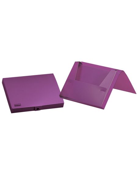 Carpeta Liderpapel Portadocumentos Gomas Polipropileno Din A4 Lavanda Opaco Lomo 25 Mm