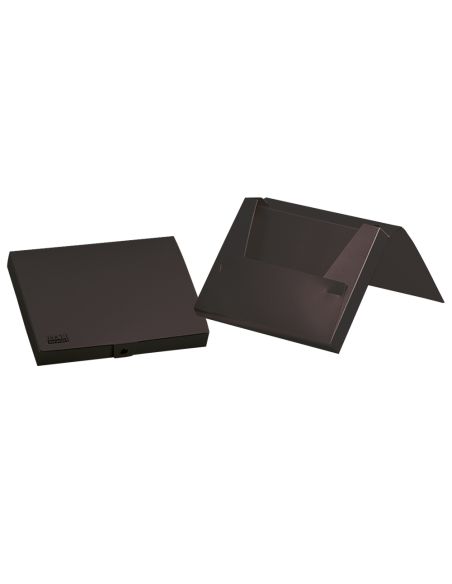 Carpeta Liderpapel Portadocumentos Gomas Polipropileno Din A4 Negro Opaco Lomo 25 Mm