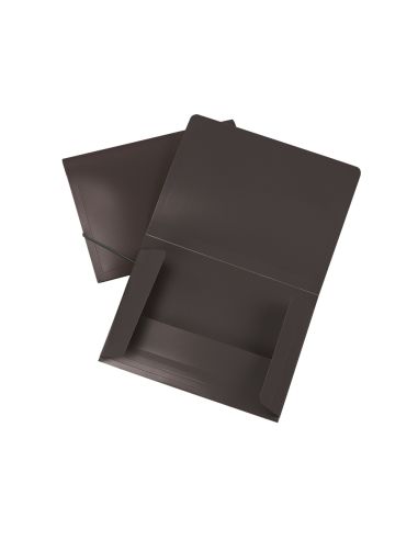 Carpeta Liderpapel Portadocumentos Solapas Polipropileno Din A3 Negro Opaco Lomo Flexible
