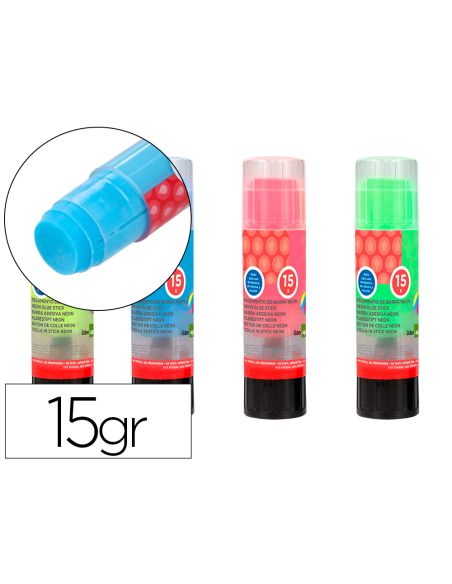 Pegamento Liderpapel En Barra 15 Gr Trazo Magico Color Neon Surtido Unidad