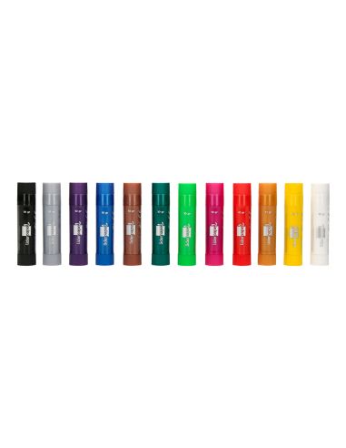 Tempera Solida En Barra Liderpapel Escolar 10 Gr Caja De 12 Colores Surtidos