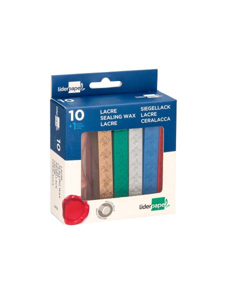 Lacre Liderpapel Con Sello Para Carta Caja De 10 Barras Colores Surtidos