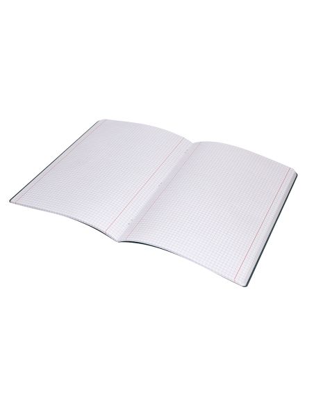 Libreta Liderpapel 360 Tapa De Plastico A4 48 Hojas 90Gr 5Mm Con Doble Margen Tapa Negra