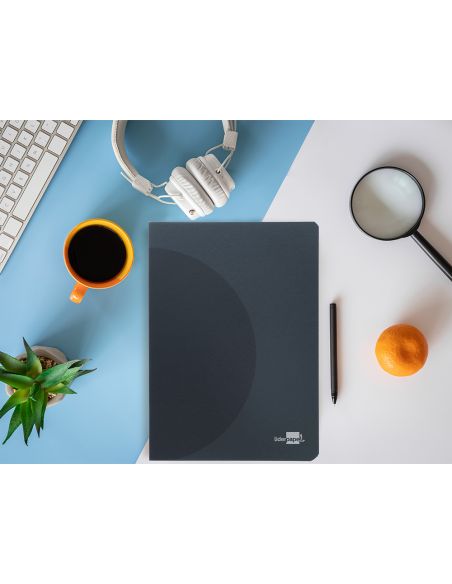 Libreta Liderpapel 360 Tapa De Plastico A4 48 Hojas 90Gr 5Mm Con Doble Margen Tapa Negra